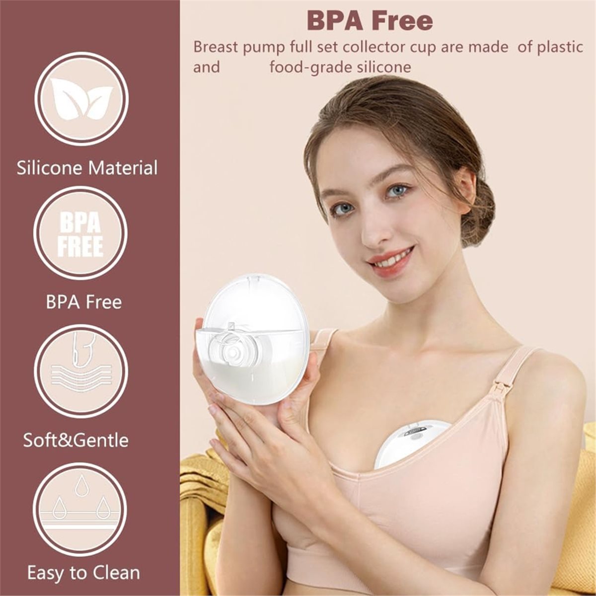 Breast Pump - [BLACKFRIDAY] 1 セットのレディースミルクコレクションカップ、M5 搾乳器交換用アクセサリー専用、完全な搾乳器部品