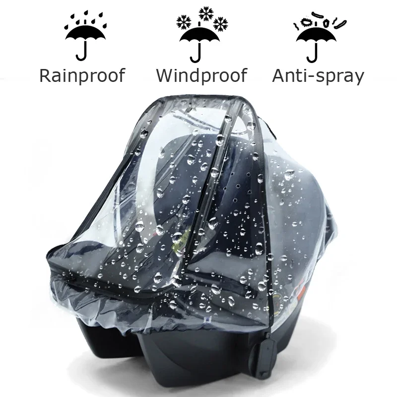 Stroller Rain Cover - ベビーカートバスケットレインカバー防風ベビーカーカバー防塵透明EVAベビーカーダストカバー蚊帳