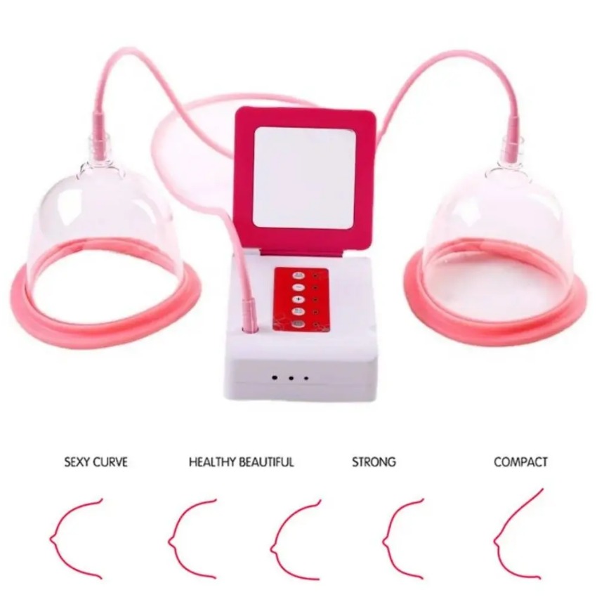 Breast Pump - 電気胸マッサージ装置拡大真空ポンプダブル吸引カップ抗胸のたるみ胸の成長マッサージ器具