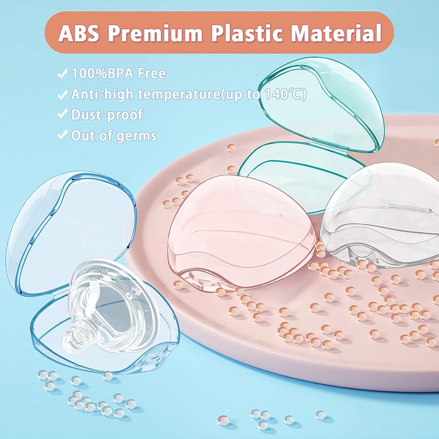 Baby Products Storage Box - おしゃぶりホルダー - 2/4個入り旅行に便利なベビーおしゃぶりケース - 透明な収納ボックス、おしゃぶりを常に清潔で衛生的にお守りします