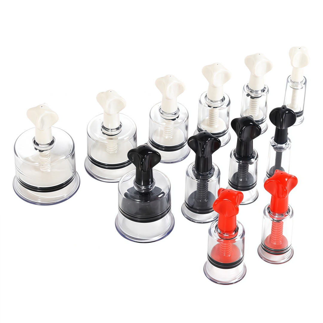 Breast Pump - 乳首増大ツイスト真空カッピングカップ ポンプ不要 調整可能吸引 透明吸盤 BDSM カップル向け大人のおもちゃ