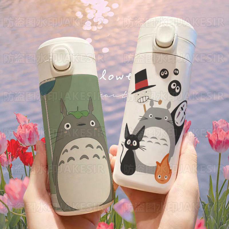 Portable Bottle Warmer - となりのトトロ アニメプリント ステンレス真空断熱カップ 大容量 軽量 ポータブル