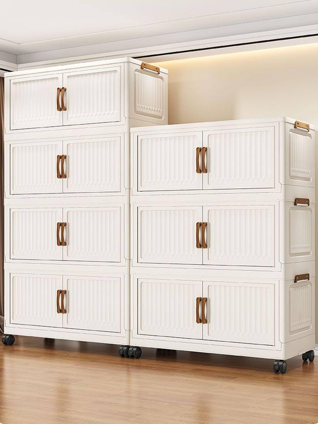 Baby Products Storage Box - 折りたたみ式、設置不要、多層プラスチック製ベビーワードローブ、衣類収納キャビネット、家庭用リビングルーム、寝室用収納ボックス