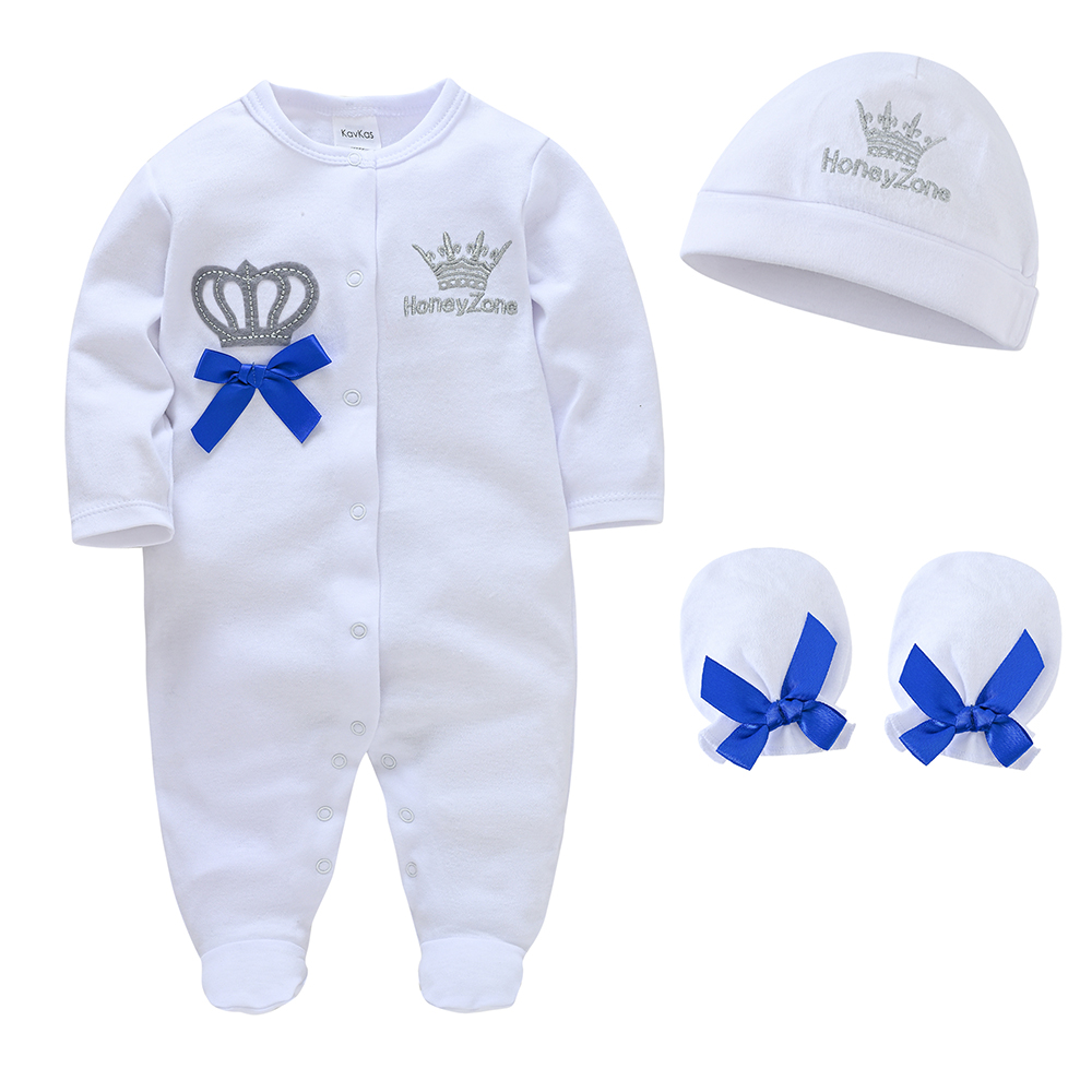 Baby Products Sale - 4 ピース/ロット白いベビー服セット男の子 Roupa De Bebes 女の赤ちゃん服無地ベビー服セットロンパース新生児綿