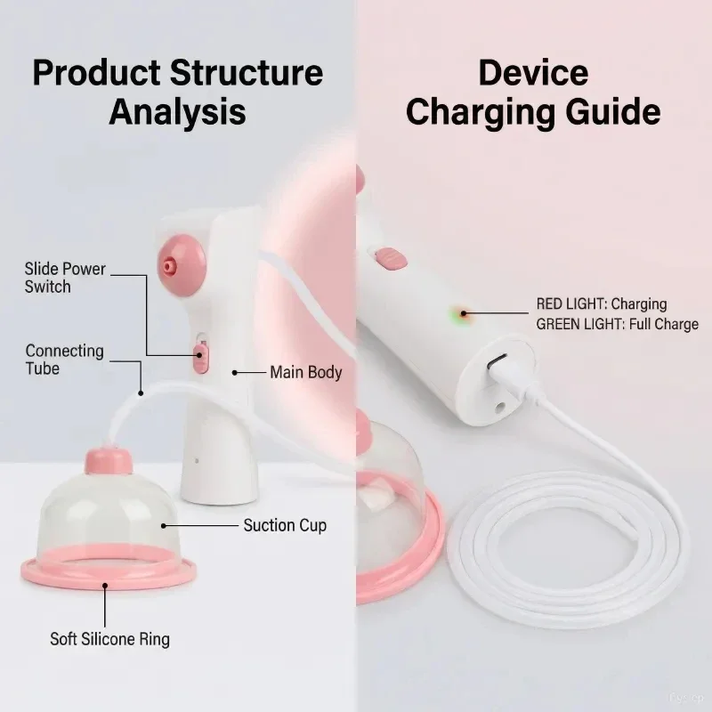 電動胸部マッサージ器 バスト吸引真空増強ボディポンプ たるみ - Breast Pump のレビューと価格