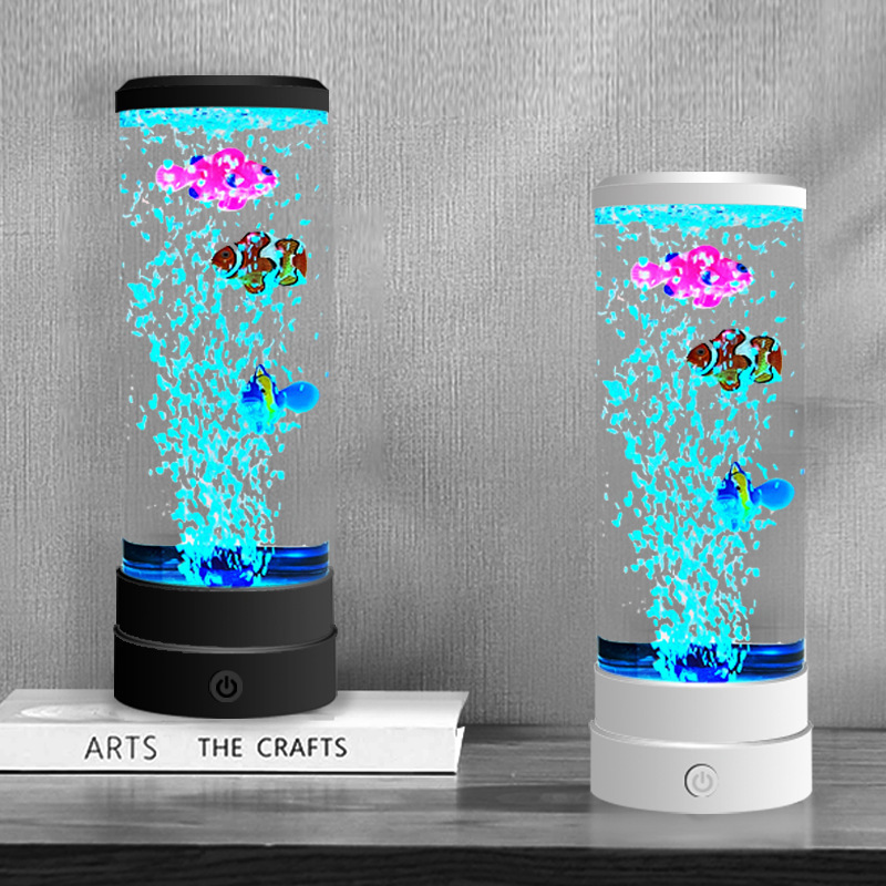 模擬LEDマルチカラーバブルフィッシュ雰囲気ホームデコレーシ - Baby Products Decoration のレビューと価格