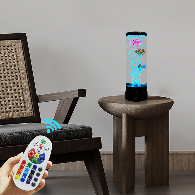模擬LEDマルチカラーバブルフィッシュ雰囲気ホームデコレーシ - Baby Products Decoration のレビューと価格