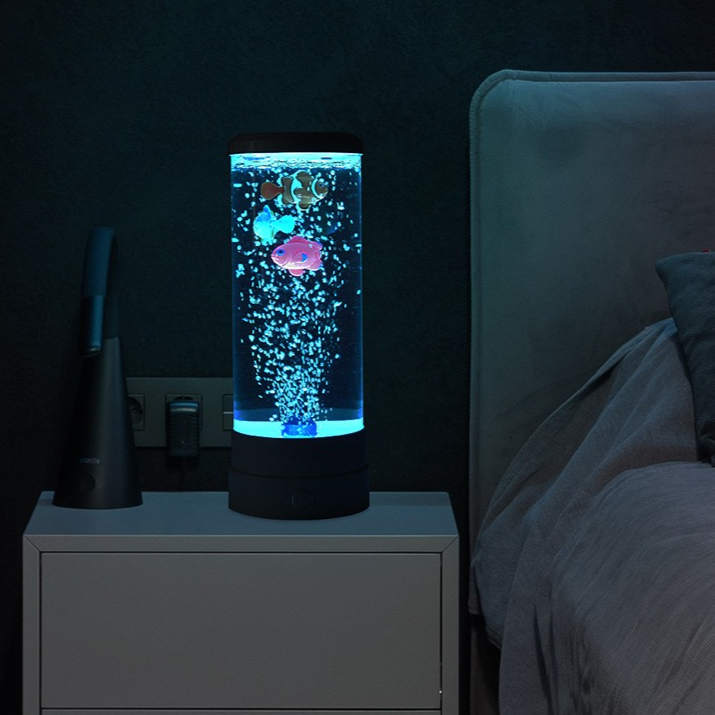模擬LEDマルチカラーバブルフィッシュ雰囲気ホームデコレーシ - Baby Products Decoration のレビューと価格