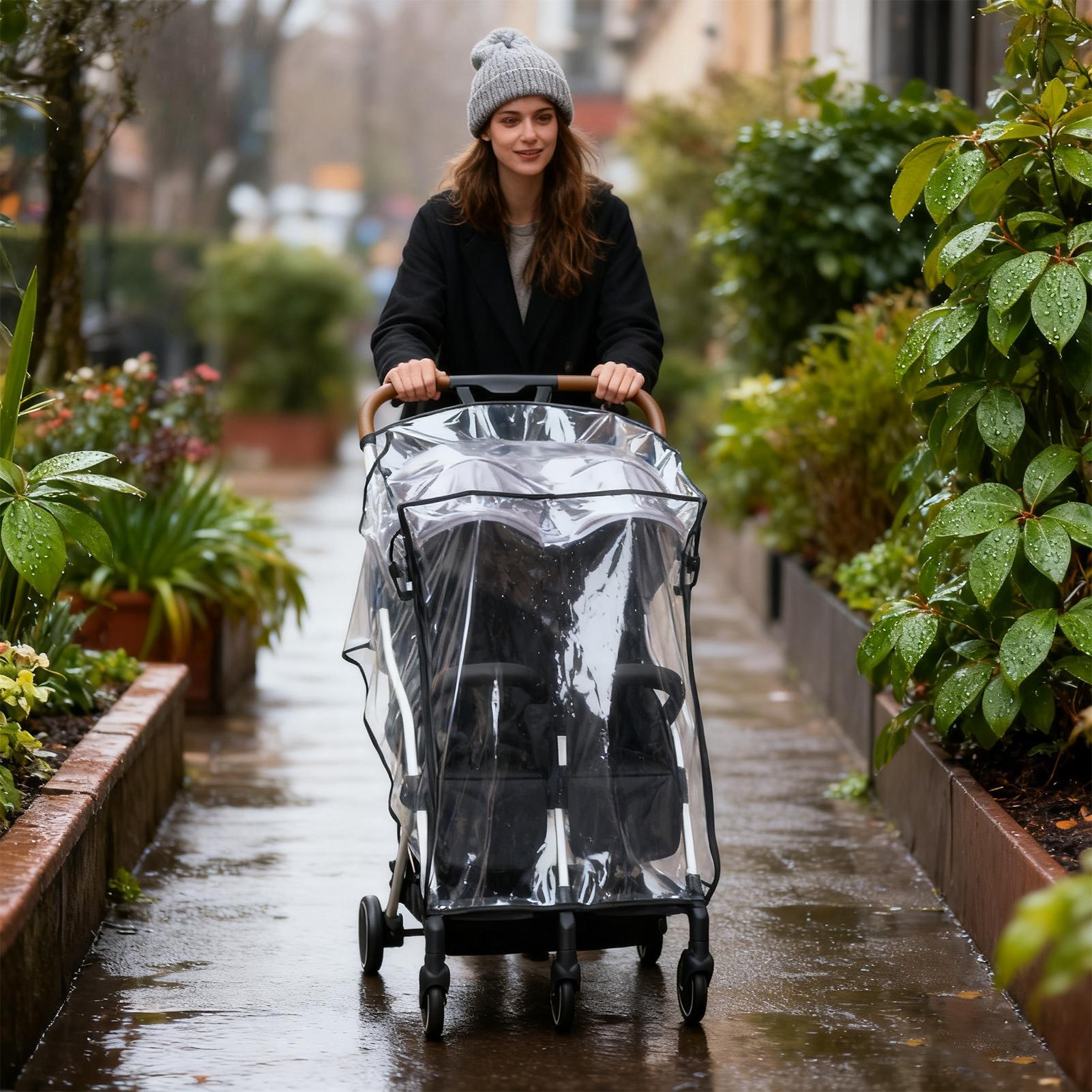 ベビーカーレインカバー防風クリア通気性プロテクタージョギング - Stroller Rain Cover のレビューと価格