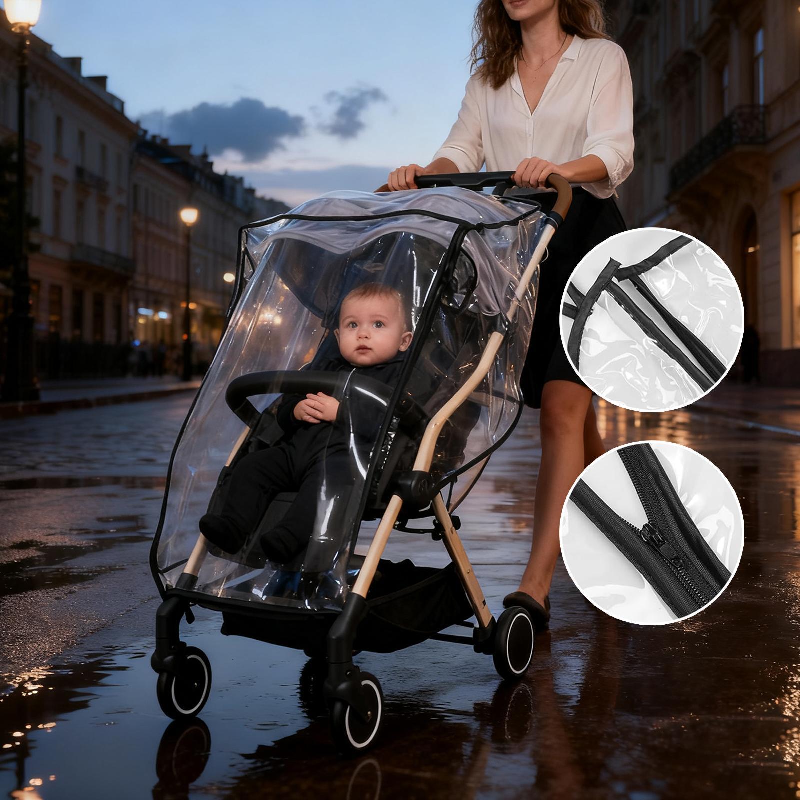 ベビーカーレインカバー防風クリア通気性プロテクタージョギング - Stroller Rain Cover のレビューと価格