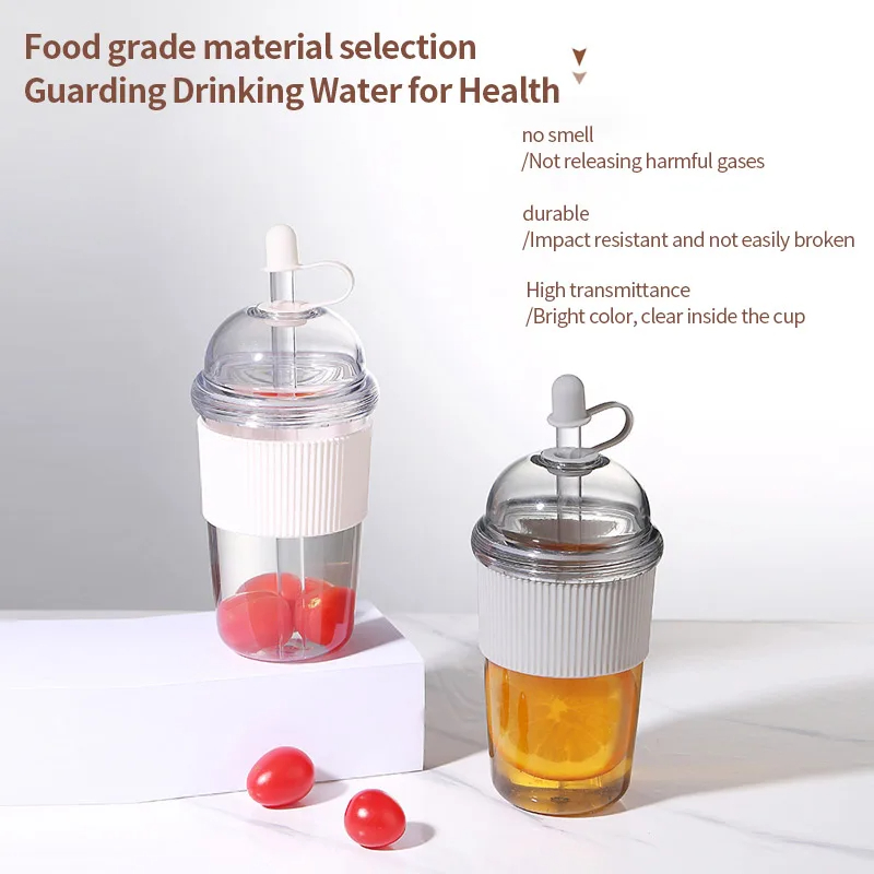 1pc 430ml ポータブルフリップストローカッププラスチ - Portable Bottle Warmer のレビューと価格