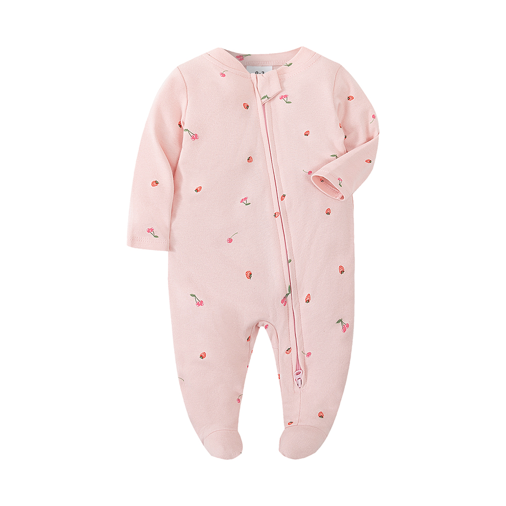 新生児用ユニセックス足つきパジャマ 長袖ジッパーロンパース  - Baby Products Sale のレビューと価格