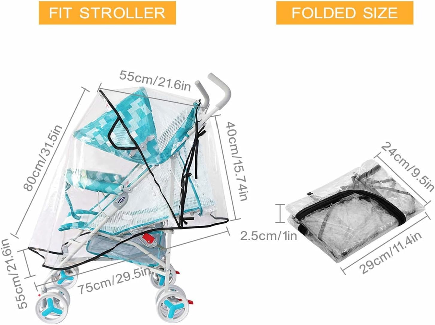 ベビーカー用レインカバー,通気性,防風性,防水性 - Stroller Rain Cover のレビューと価格