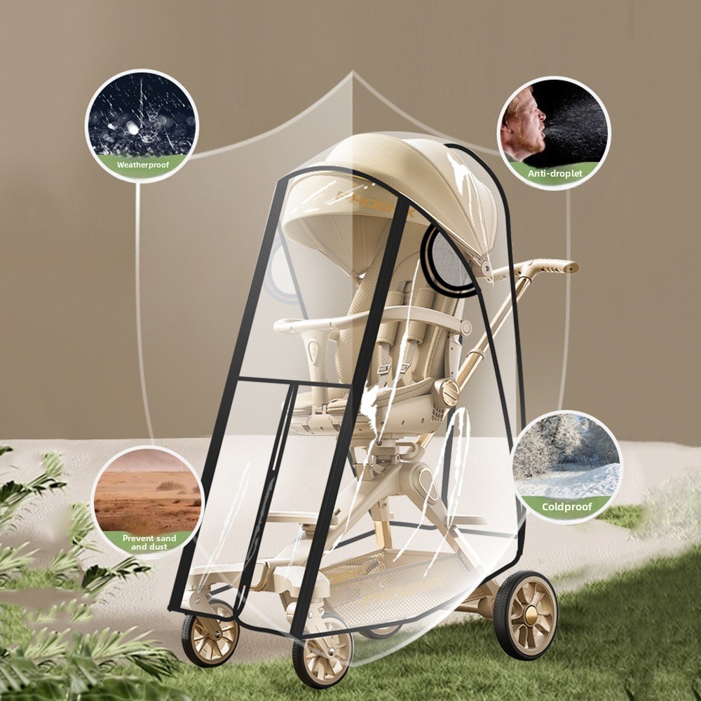 透明ベビーカーレインカバー防水防風ベビーカーレインカバー旅行 - Stroller Rain Cover のレビューと価格