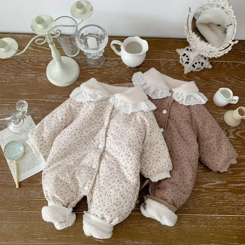 新生児用フード付きコットンジャンプスーツ,厚手のロンパース, - Baby Products Sale のレビューと価格