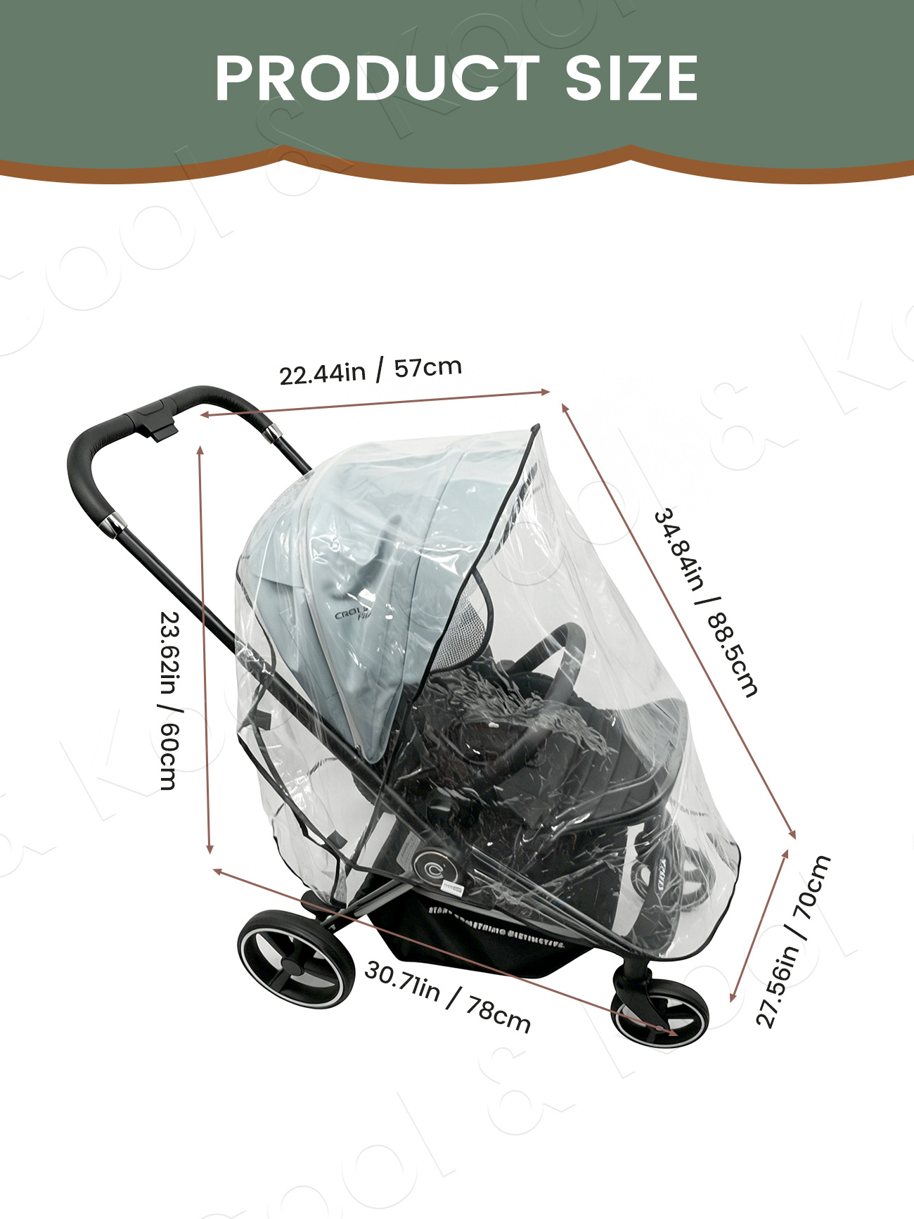 究極の赤ちゃん保護のための通気機能付きユニバーサル防水・防風 - Stroller Rain Cover のレビューと価格