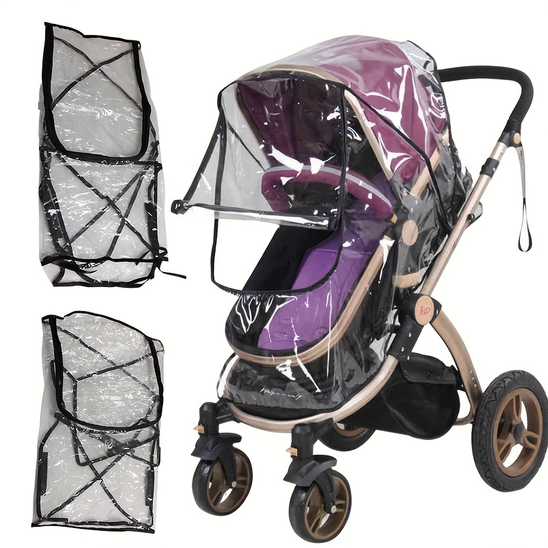1pc ポータブルユニバーサル防水レインカバー風防防塵シール - Stroller Rain Cover のレビューと価格