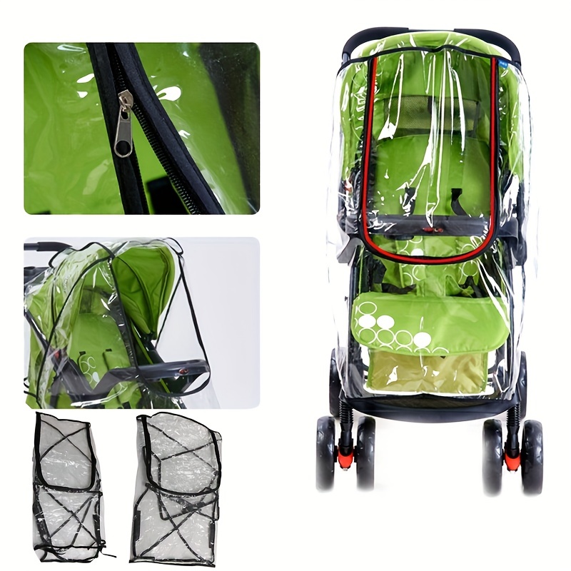 1pc ポータブルユニバーサル防水レインカバー風防防塵シール - Stroller Rain Cover のレビューと価格