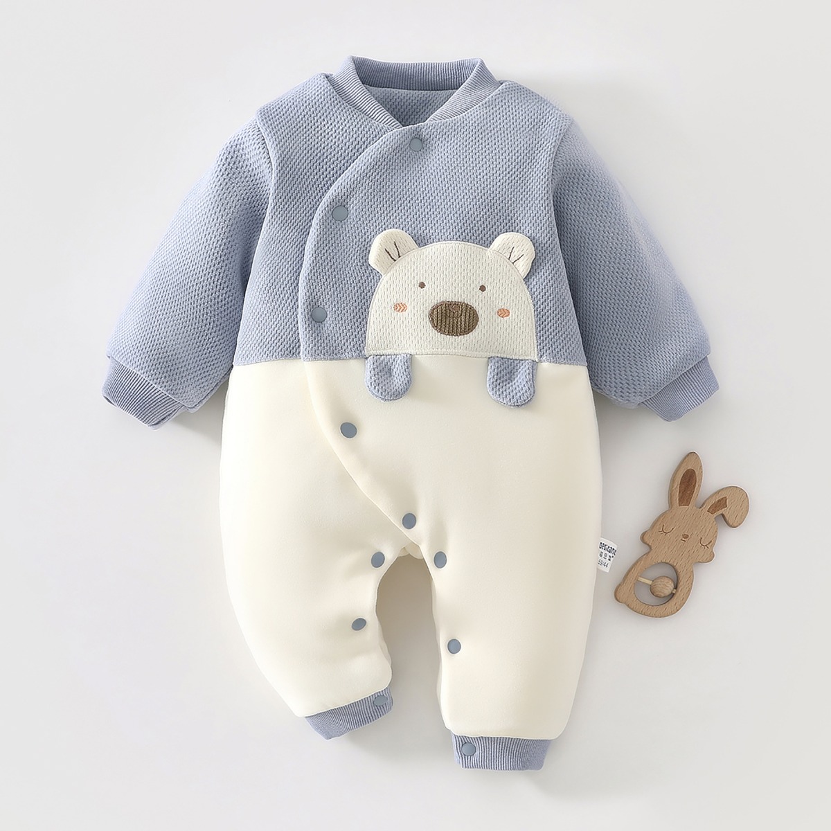 0-18M ベビージャンプスーツクリップ綿厚い秋と冬服新生児 - Baby Products Sale のレビューと価格