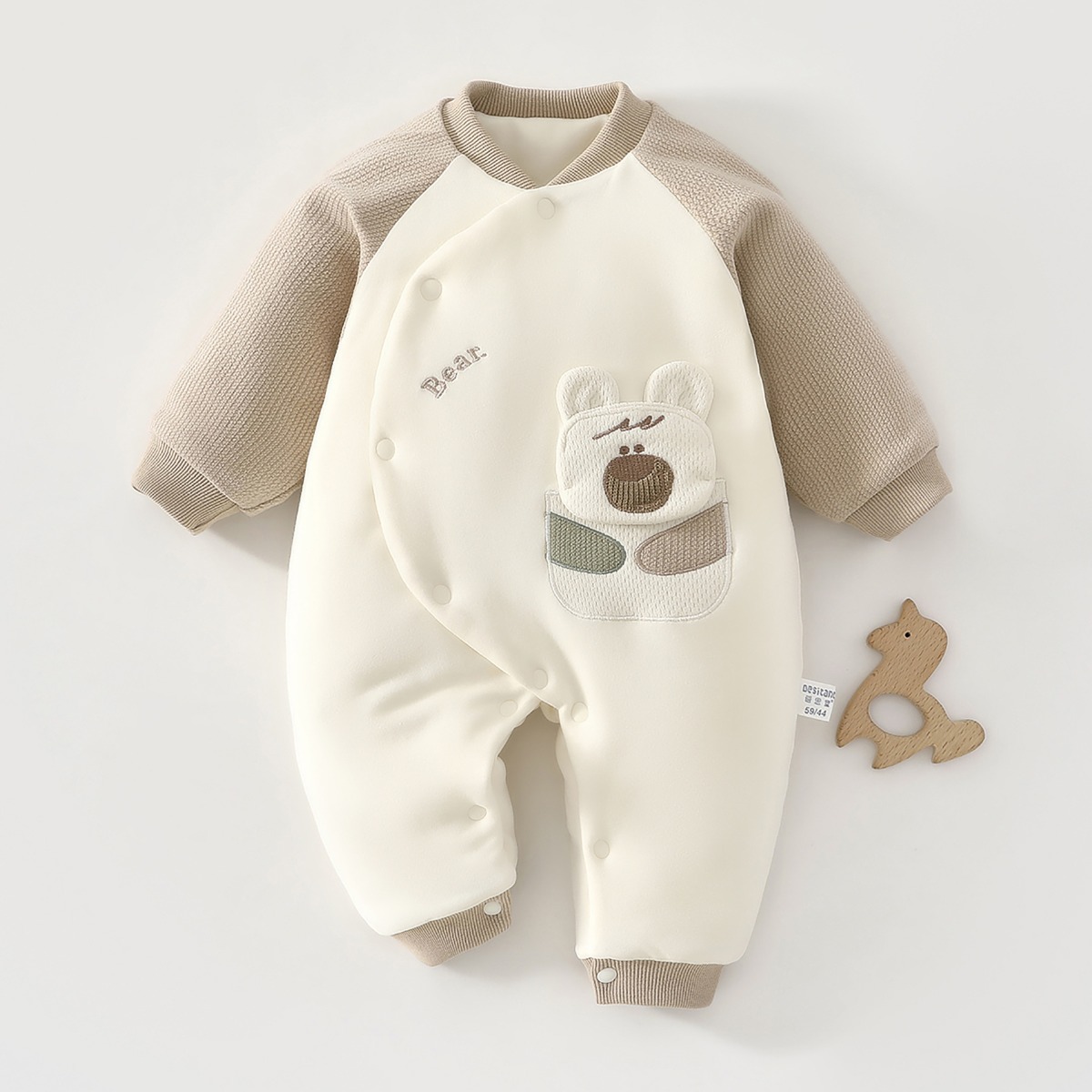 0-18M ベビージャンプスーツクリップ綿厚い秋と冬服新生児 - Baby Products Sale のレビューと価格
