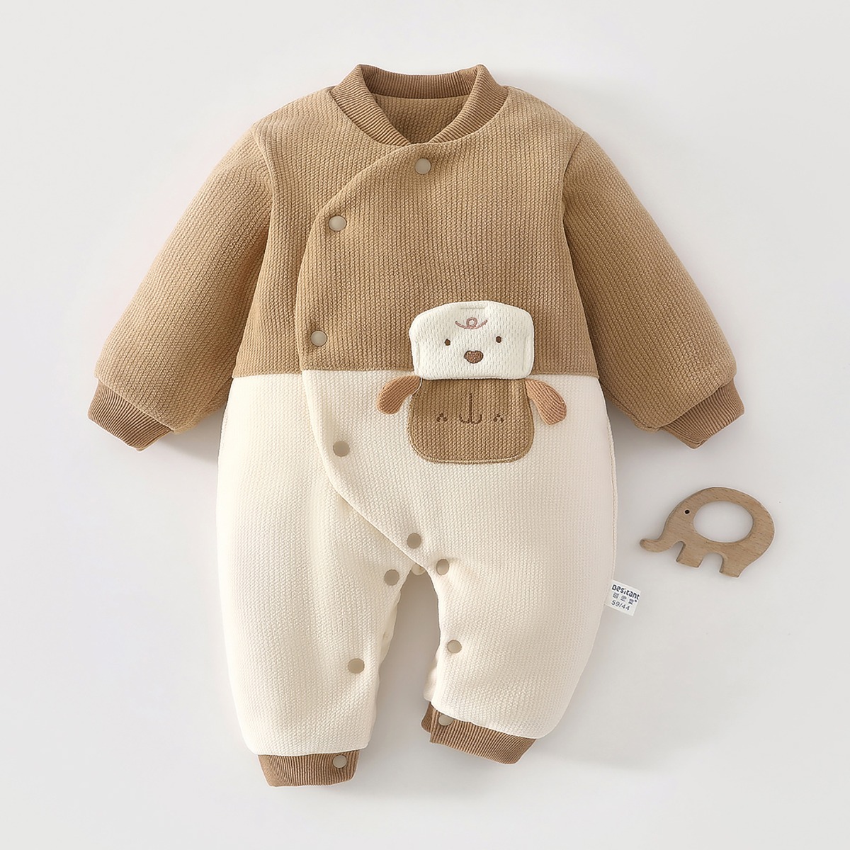 0-18M ベビージャンプスーツクリップ綿厚い秋と冬服新生児 - Baby Products Sale のレビューと価格