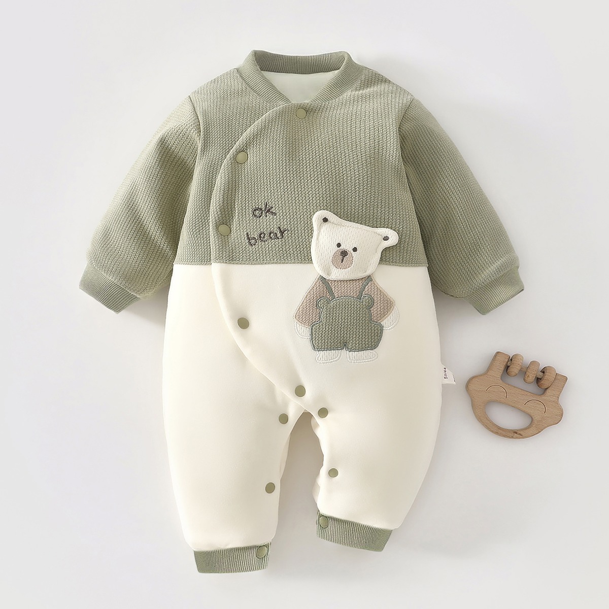 0-18M ベビージャンプスーツクリップ綿厚い秋と冬服新生児 - Baby Products Sale のレビューと価格