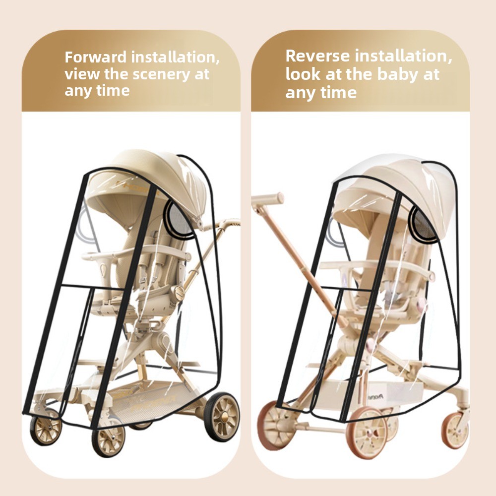 透明ベビーカーレインカバー防風防水ベビーカーレインカバー旅行 - Stroller Rain Cover のレビューと価格