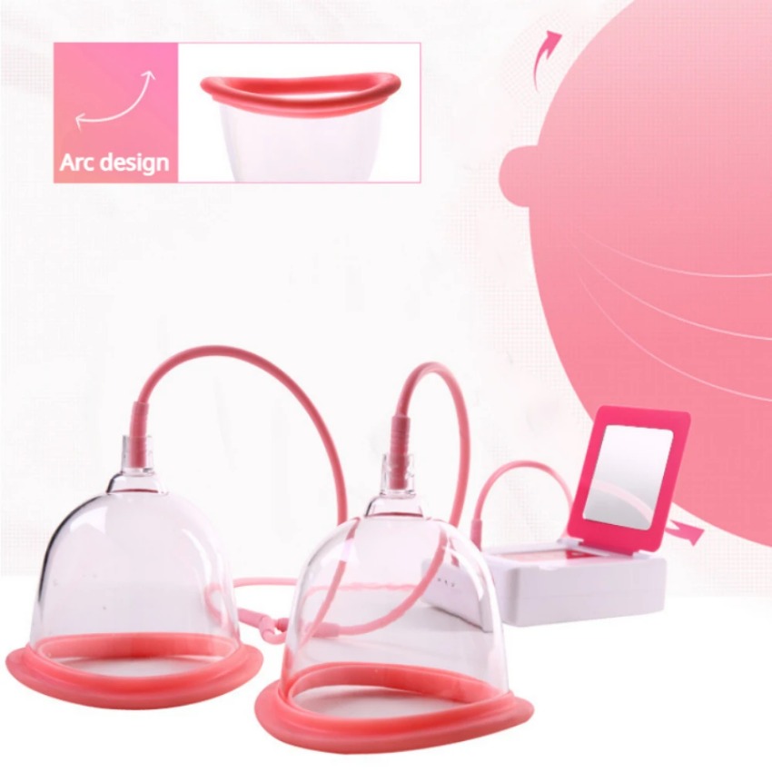 電気胸マッサージ装置拡大真空ポンプダブル吸引カップ抗胸のたる - Breast Pump のレビューと価格