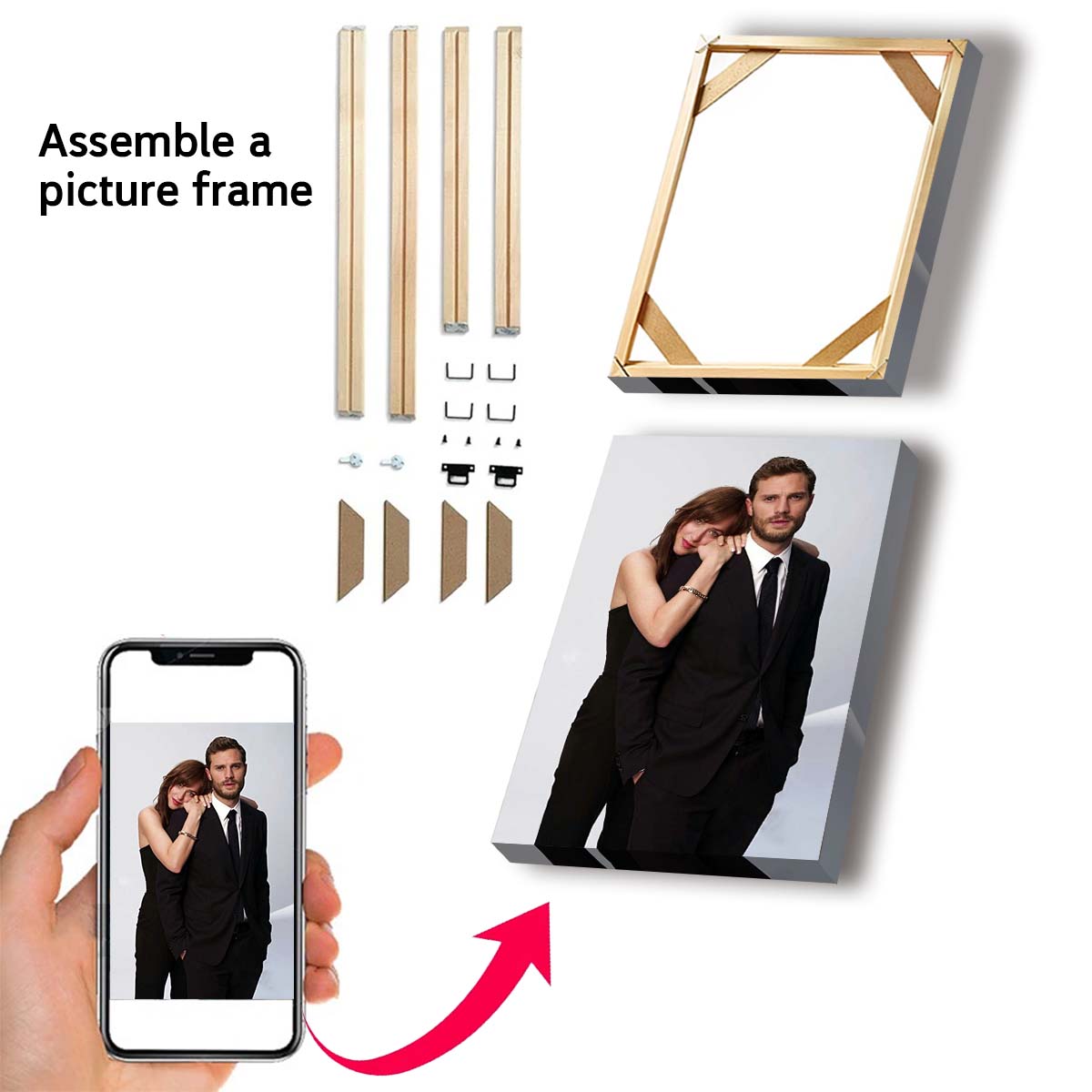 カスタムプリントキャンバス絵画、あなたの写真から作る、結婚式 - Baby Products Decoration のレビューと価格