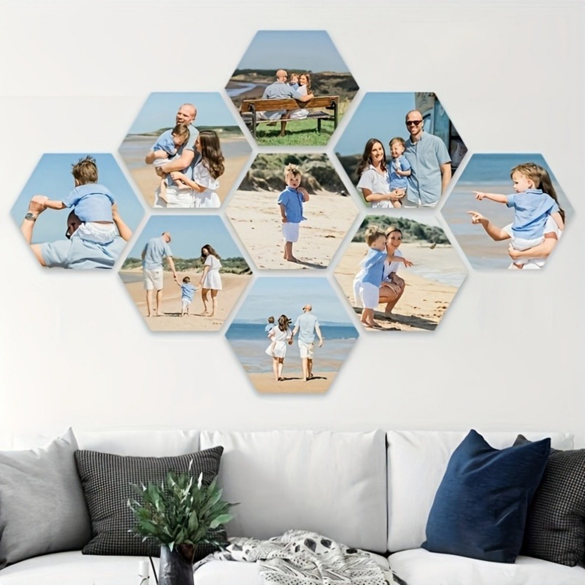 カスタムウォールデコレーション — モダンな六角形の写真プリ - Baby Products Decoration のレビューと価格
