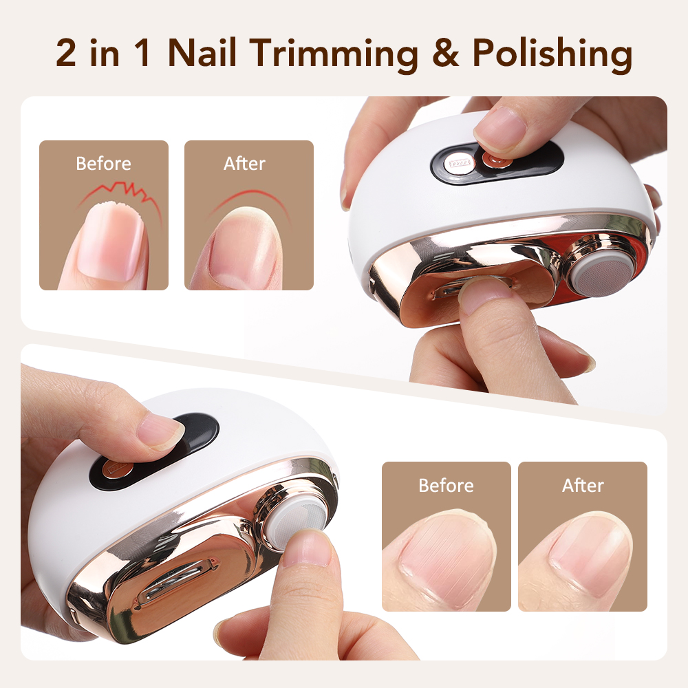 新しい電動爪切り充電式自動爪トリマー爪切りマニキュア研磨研削 - Baby Nail Trimmer Electric のレビューと価格