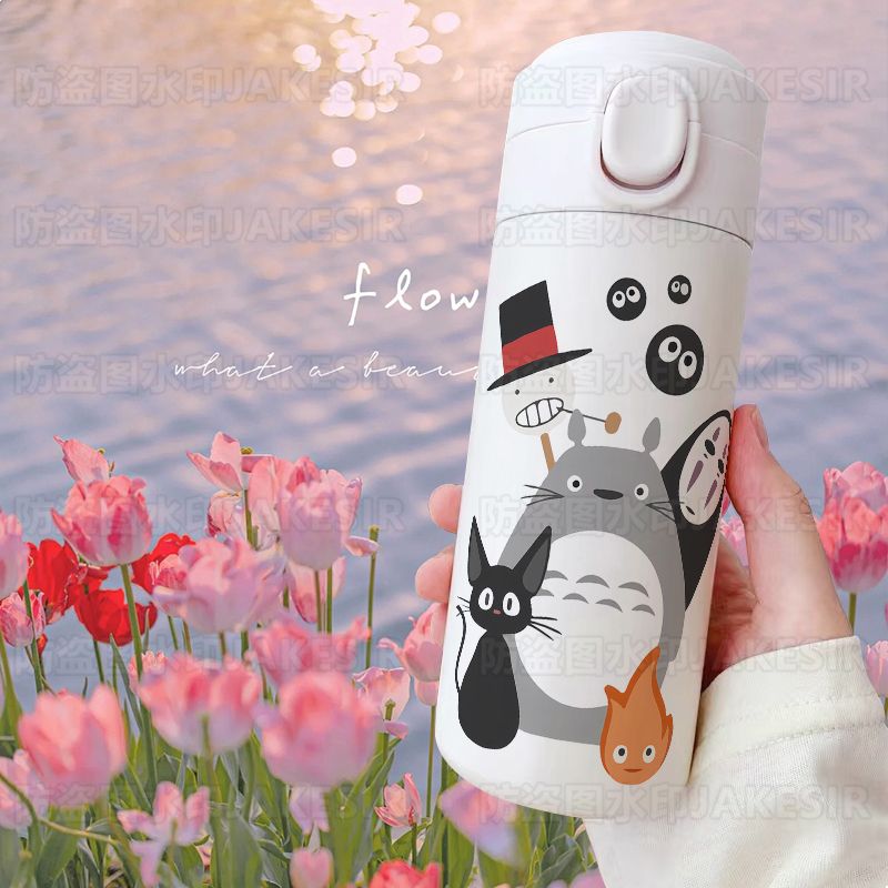 となりのトトロ アニメプリント ステンレス真空断熱カップ 大 - Portable Bottle Warmer のレビューと価格