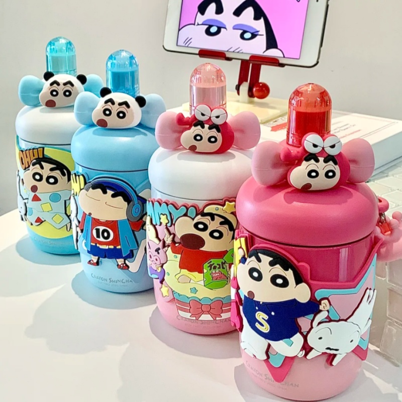 クレヨンしんちゃんストロー断熱カップ漫画かわいい高外観サーモ - Portable Bottle Warmer のレビューと価格