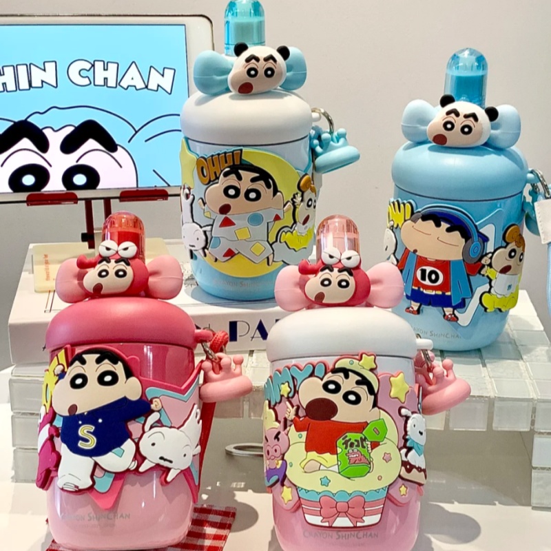 クレヨンしんちゃんストロー断熱カップ漫画かわいい高外観サーモ - Portable Bottle Warmer のレビューと価格