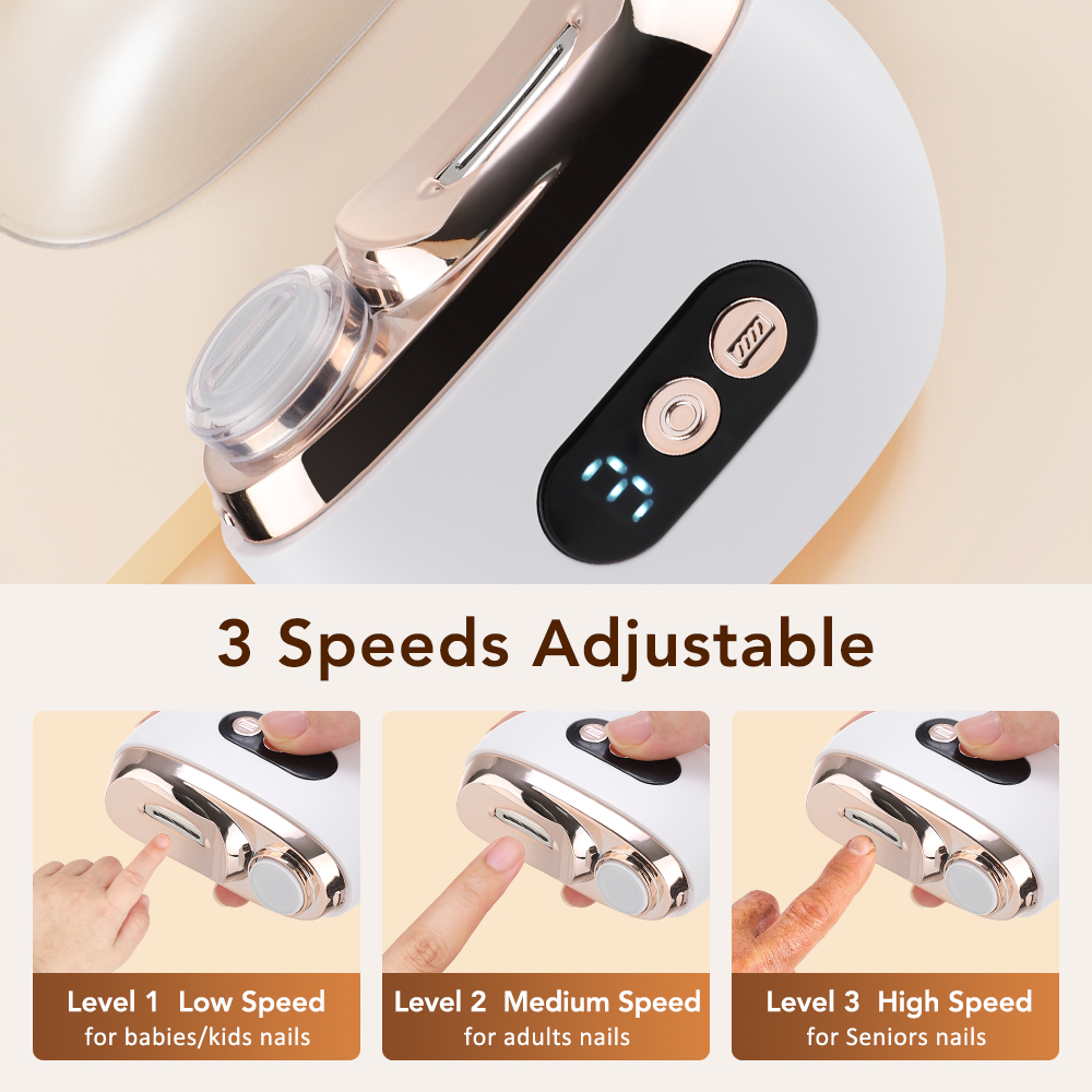 自動電動爪切り 3段階速度調整 ベビー・大人用 防滴爪トリマ - Baby Nail Trimmer Electric のレビューと価格