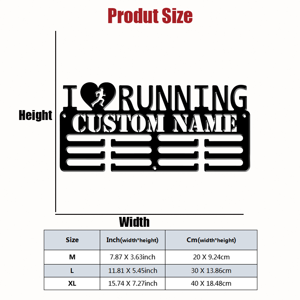 カスタム「I Love Running」メタルメダルディスプ - Baby Products Decoration のレビューと価格