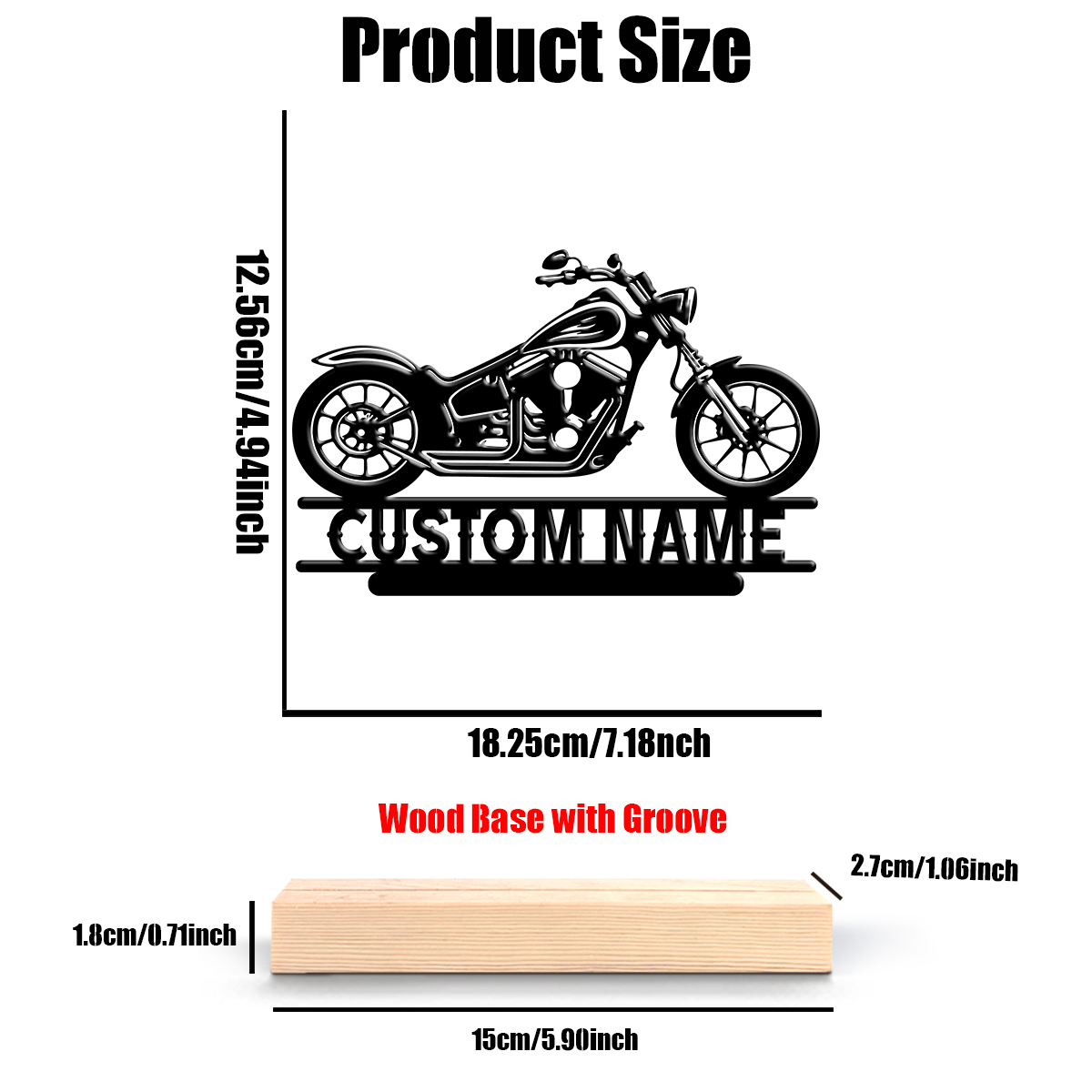 1個入りカスタムネームロードバイク木製ベースメタルアートオー - Baby Products Decoration のレビューと価格